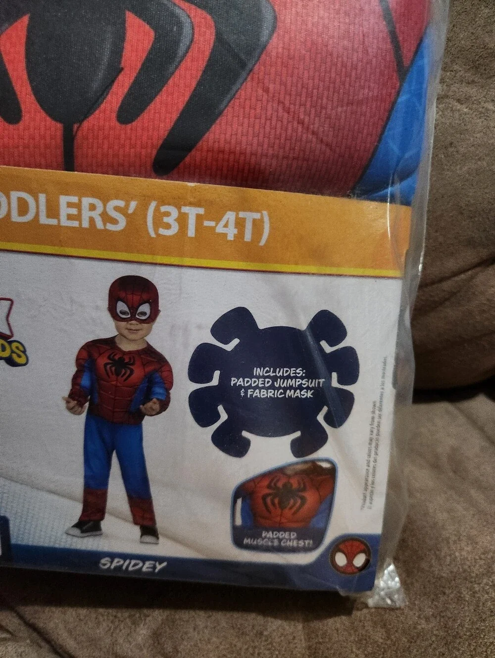 Marvel Spidey Amazing Friends Toddler Costume 3T 4T Spider-Man Jumpsuit Mask